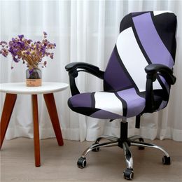 S/M/L Size Office Stretch Spandex Chair Covers Anti-dirty Office Computer Seat Cover Removable Slipcovers For Office Chair Chair Y200103