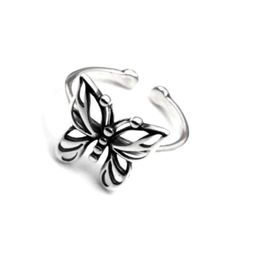 -Vintage farfalla anello aperto donna ragazza carina insetto farfalla anello dito anello di moda gioielli accessori per partito regalo