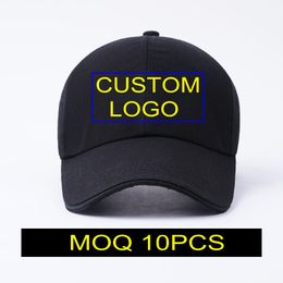 Custom Cotton Baseball Cap Embroidery Printing Logo Adults Children Kids Size All Colour Available Adjustable Strapback Hat Summer Sun Visor