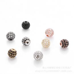 High Quality Handmade Gold/Silver/Black 8MM Alloy Beads Charm Accessories for Bracelet and Necklace DIY Jewellery Making