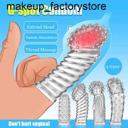 Massage G Point Stimulation Finger Sleeves Clitoris Vaginal Massage Sex Toys For Woman Penis Sleeve Sex Delay Reusable Sex Shop