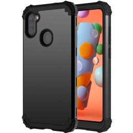 tough Armor Case full body protective Impact Hard PC+Soft Silicone Hybrid Duty Rubber cover for Samsung Galaxy A11 (North American Version)