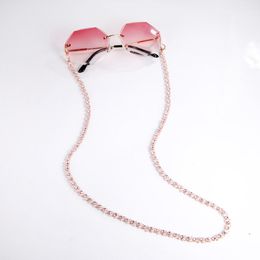 Shiny Zircon Sunglasses Strap Necklace Women Fashion Chain Simulated Pearl Crystal Glasses Chain Sunglasses Lanyard