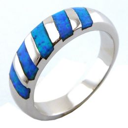 Fashion Blue Opal Rings;newest Design Ring Or034