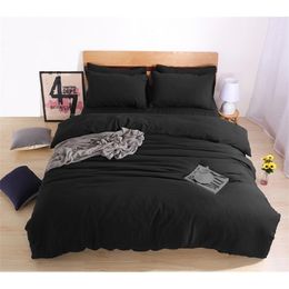 Black Bedding Russia Euro Family Size Duvet Cover set Bedding Sets Custom Size Bedclothes Single Queen Double Super King 201021
