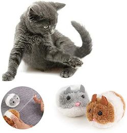 New 1PC Cute Cat Toy Plush Toy Shake Movement Mouse Pet Kitten Funny Rat Safety Plush Little Interactive Bite Toys