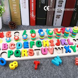 Children's Toys Kids Digital letter Color Cognition Puzzle Baby Early Learning Building Blocks Montessori toys LJ200907