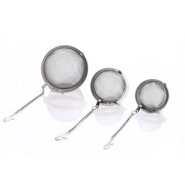 New S M L Stainless Steel Mesh Tea Balls 5cm Tea Infuser Strainers Filters Interval Diffuser For Tea Kitchen Dining Bar