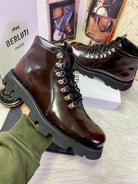 Berluti Fashions Newest Beautiful Mens Designer High Quality Real Leather Boots Shoes ~ Great Mens Cool Boots Eu Size 39-44