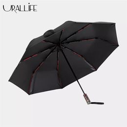 Automatic Sunny Rainy Transparent Hand Windproof Waterproof UV Man Woman Summer Winter Folding Umbrella 201218