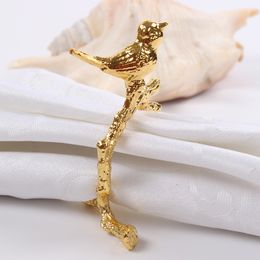 4pcs/lot Exquisite high-end very happy bird napkin ring model room hotel napkin buckle decorated 201124