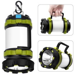 Portable Flashlight Camping Lantern Rechargeable Green Woman Man Small Hanging Tent Lamp Multi Function Outdoors 32 5hs K2