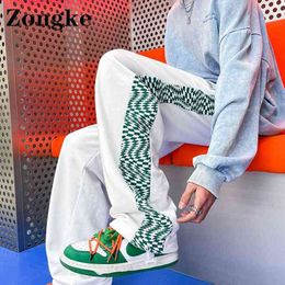 Zongke Striped White Pants Men Trousers Chinese Size 2XL Korean Fashion Mens Pants Work 2022 Spring New Arrivals Y220308