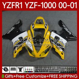 OEM Fairings For YAMAHA YZF-R1 YZF1000 YZF Stock Yellow R 1 1000 CC YZFR1 00 01 02 03 Bodywork 83No.107 YZF R1 1000CC 2000 2001 2002 2003 YZF-1000 00-03 Motorcycle Body Kit