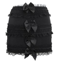 Floral Low Rise Super Frilly Ruffled Layered Lace Skirts with Bows Women Victorian Clubwear Dancing Party Underskirt Black Corset Skirts