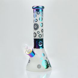 12" Electroplated Glass Beaker Bong Water Pipe Hookah Bongs 7mm Thick Ice Ash Catcher Dab Oil Rigs Smoking Bubbler Pipes Bowl