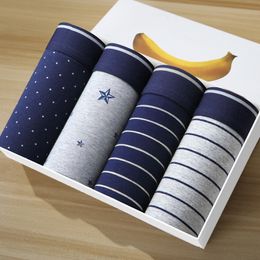 New Men Underwear Boxers Fashion printed Mens Underpants Men's Boxer Shorts Modal Male Panties Pouch Sheath Cuecas Homme 4pcs 201023