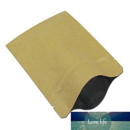 10*15cm 200Pcs / Lot Nut Powder Kraft Paper Aluminium Foil Valve Package Bags Kraft Paper Mylar Zipper Top Storage Pouch
