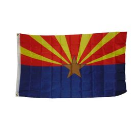 US America Arizona State Flags 3'X5'ft 100D Polyester Outdoor Vivid Colour High Quality With Two Brass Grommets