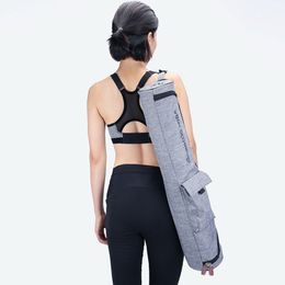 Yoga Mat Gym Bags Fit Wide 68 78CM Thick 6MM Yoga Mat Double-zip Exercise Gym Bag Durable Nylon Cloth Adjustable Shoulder Strap Q0705