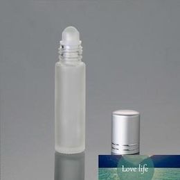 Hot sale 20 x 10ml Roll on perfume bottle, 10 ml clear essential oil roll on bottle, small frosted glass roller container