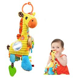 High quality TOP Baby Plush Toy giraffe Pull bell Multifunctional Bed Hanging appease Educational Teether Toys best gift LJ201113
