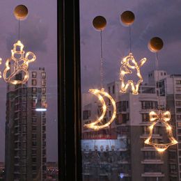 Led Christmas Light String Ins Window Suction Cup Chandelier Creative Christmas Decoration Light String Scene Layout Lantern w-00445