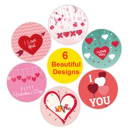 Happy Valentine's Day Sticker I LOVE YOU with Heart Thank You Sealing Labels Birthday Party Handmade Tag Favors Decor