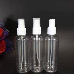 White Pump Sprayer Lids 100ml PET Clear Spray Bottles Empty Perfume Makeup Bottle for Travel Bulk Stock