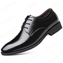 Italian Dress Men Business Shoes Office Black Dress Formal Shoes Men Genuine Leather Brown Shoes Men Classic Ayakkabi