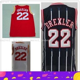 Stitched custom 22 DREXLER Retro Mesh Jersey Embroidery Basketball Clothes women youth mens basketball jerseys XS-6XL NCAA