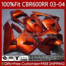 OEM Fairings For HONDA CBR600F5 CBR 600 RR F5 CC 2003 2004 Body gloss orange 71No.103 CBR 600CC 600RR 600F5 03-04 CBR-600 CBR600 RR CBR600RR 03 04 Injection Mould Bodywork