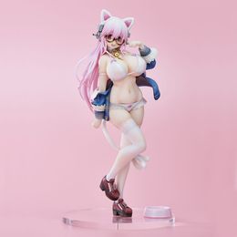 Nitro Super Sonic Super Sonico White Cat Ver. Pvc Action Figure Anime Figure Model Toys Sexy Girl Collection Doll Gift Q0522