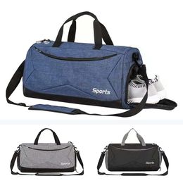 Sports Bag with Shoe Warehouse Men Women Gym Bag for Fitness Outdoor Travel Yoga Mat Bags Swimming Dry Wet Separation Handbag Q0705