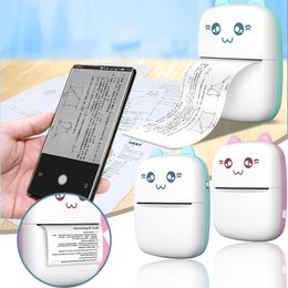 Portable Bluetooth Mini Thermal Printer 203dpi Wireless Pocket Photo Label Multifunction Printers For Android IOS Phone Windows