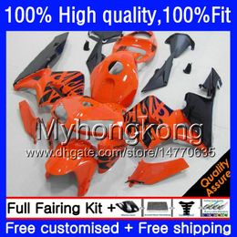 Fairing 100%Fit For HONDA CBR 600 CC RR CBR600F5 600CC 48HM.150 CBR 600RR Black orange CBR600RR 2005 2006 CBR600 RR F5 05 06 Injection Body