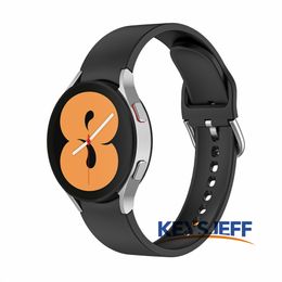 Compatible with Samsung Galaxy Watch 4 40mm 42mm 44mm 46mm Straps Adjustable Silicone Sport Watch Band Replacement Strap