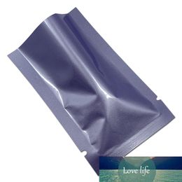 100pcs/ Lot Heat Sealable Open Top Glossy Purple Aluminium Foil Bag Pouch Mylar Vacuum Sealing Bags for Snacks Food Packaging Bag