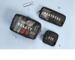 Mesh breathable storage bag Travel makeup wash bag digital package change medicine travel digital storage bag Organiser pouches