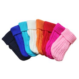 (XS-XL) Winter Cat Pure Color Knitted Dog Clothes Puppy Kitten Knitwear Pet Warm Sweater Coat Dog Clothing Gatos Perros 8 Colors Y200922