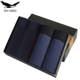 /lot Underwear Men Boxers Homme Men's Boxershorts Cotton Underpants Man Trunks Male Panties Sexy Brand Hombre Soft LJ201110