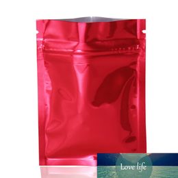 12x20CM 100Pcs Aluminium Foil Food Bag Zip Lock Valve Packaging Bags Grocery Storage Package Bag Self Seal Zipper Mylar