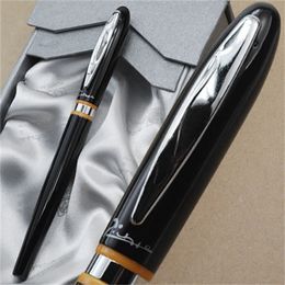 Picasso 907 Black And Silver Yellow Ring Writing International Standard Rollerball Pen Free Shipping 201111