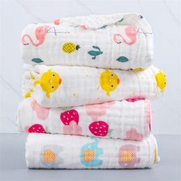 6 layers grey arrow muslin cotton Multi-usage swaddle baby Muslin receiving Blanket Bath Towel Newborn Swaddle Quilt LJ201105