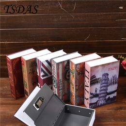 Coded Lock Storage Boxes Metal Cash Secure Hidden Scenery Book Safe Money Box Coin Storage Free Ship 201125
