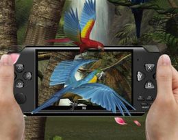 4.3 Inch PMP Handheld Game Player MP3 MP4 X6 Player Video FM Camera 8GB Game Console vs x7 x12 821 factory price