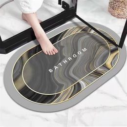 Bath Mat Super Absorbent Living Room Floor room Carpet Kitchen Oil-proof Napa Skin Simple Non-Slip s 220226