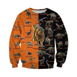 Dinosaur pattern 3D All Over Printed Hoodie For Men/Women Harajuku Fashion Animal hooded Sweatshirt Casual Jacket Pullover KJ013 201020