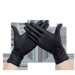 100pcs/lot Mechanic Gloves Nitrile Powder Free Gloves Household Cleaning Washing Black Laboratory Nail Art Anti-Static Gloves 201021