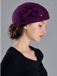 Berets Winter Hats 100% Wool Beret Cap For Women Chapeau Femme Hat Winter1